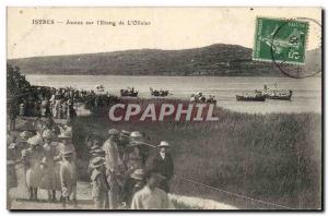 Old Postcard Istres jousting on & # & # 39etang of 39olivier TOP