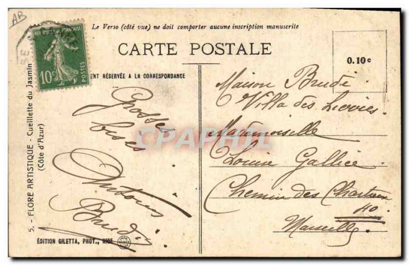 Old Postcard Collection Jasmine Cote d & # 39Azur