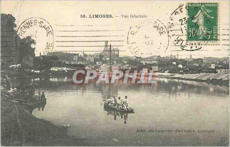 Old Postcard Limoges Army General view