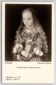 Princess of Saxony by German Artist Lucas Cranach RPPC Postcard L49