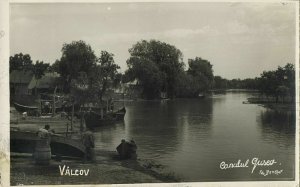 ukraine russia, VYLKOVE VÂLCOV, Gusev Channel, Fisher (1930s) RPPC Postcard
