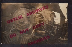 Slater MISSOURI RPPC c1910 TRAIN WRECK Disaster BOILER EXPLOSION nr Marshall KB