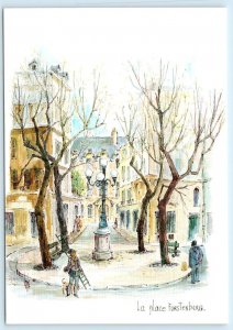 ROBERT LEPINE Artist Signed PARIS, FRANCE La Place Fursternberg 4x6