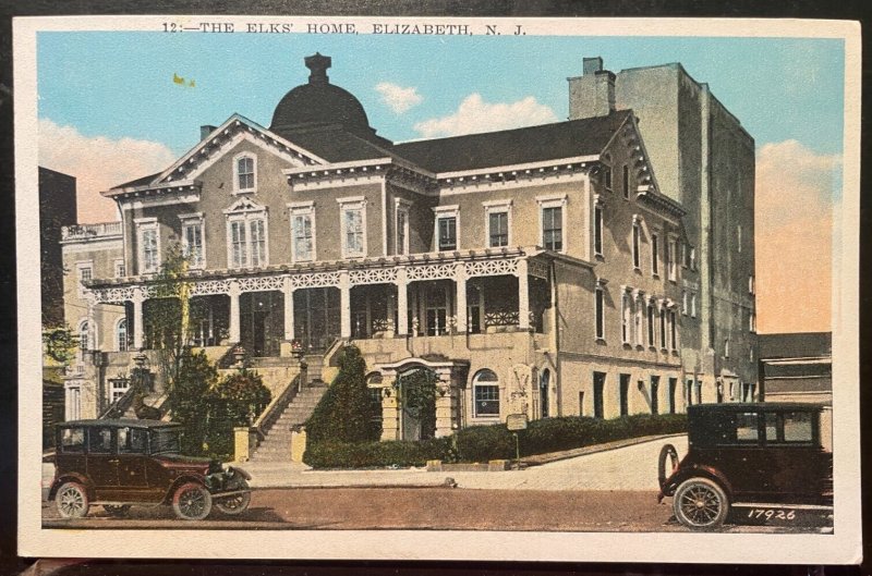 Vintage Postcard 1930-1945 The Elks Home, Elizabeth, New Jersey (NJ)