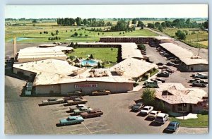 Burley Idaho Postcard Main Office Building Ponderosa Inn c1960 Vintage Antique