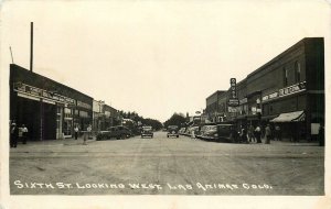 Postcard RPPC 1930s Colorado :Las Animas Sixth Street looking West 24-100