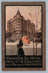 WASHINGTON DC FRANKLIN SQUARE HOTEL K STREET ANTIQUE POSTCARD
