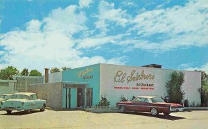 El Sombrero Mexican Restaurant Cars Mercedes Texas postcard