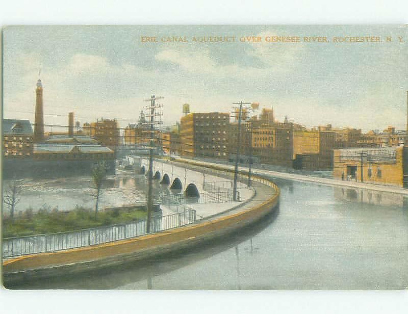 Unused Divided-Back BRIDGE SCENE Rochester New York NY HJ0370