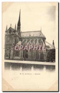 Paris - 4 - Notre Dame - Apse - Old Postcard -