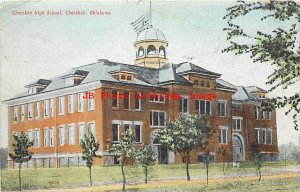OK, Cherokee, Oklahoma, Cherokee High School, 1910 PM, Holzman