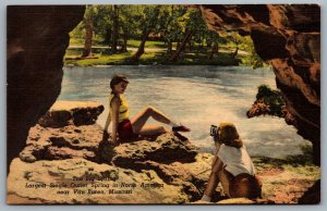 Postcard Van Buren MO c1954 Big Spring Largest Outlet Spring in North America
