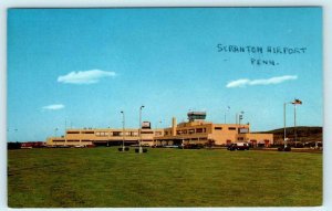 Avoca, PA ~ New Modern WILKES-BARRE-SCRANTON AIRPORT ca 1950s Postcard