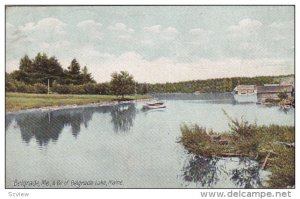 BELGRADE, Maine, PU-1921; A Bit Of Belgrade Lake