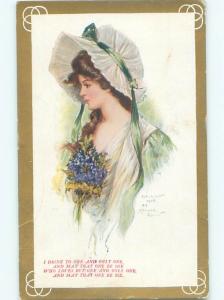 Divided-Back PRETTY WOMAN Risque Interest Postcard AA8275