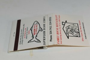 Family House Restaurant Fish Greek Food 30 Strike Advertising Matchbook