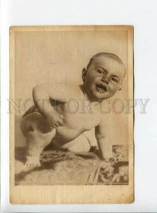 3057514 NUDE Baby BOY as ATHLETE vintage PHOTO