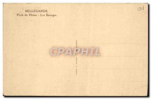 Old Postcard Bellegarde Loss Rhone Dams