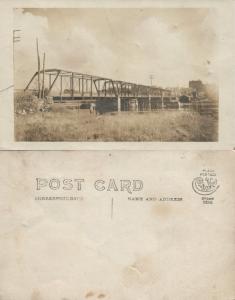 RAILROAD BRIDGE ANTIQUE RPPC REAL PHOTO POSTCARD railway