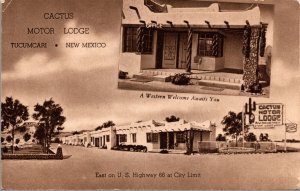 Postcard Cactus Motor Lodge in Tucumcari, New Mexico~137223