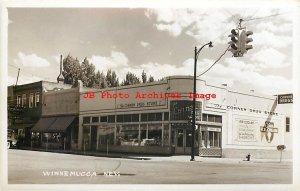 NV, Winnemucca, Nevada, RPPC, Street Scene, Corner Drug Store, Photo