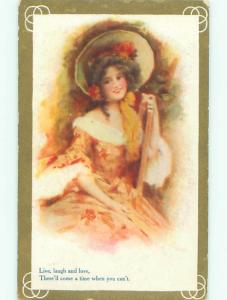 Divided-Back PRETTY WOMAN Risque Interest Postcard AA8491