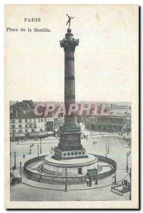 Old Postcard Paris Bastille Square