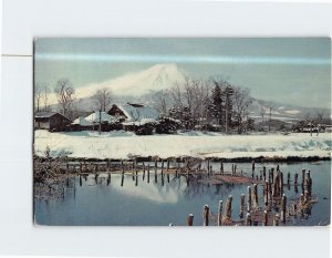 Postcard Mt. Fuji in Winter Japan