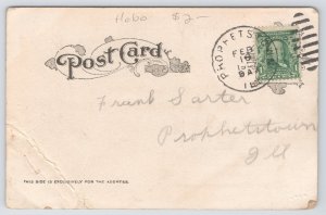 Comics~Hillbilly Chained To Wall Whats The Use~Vintage Postcard