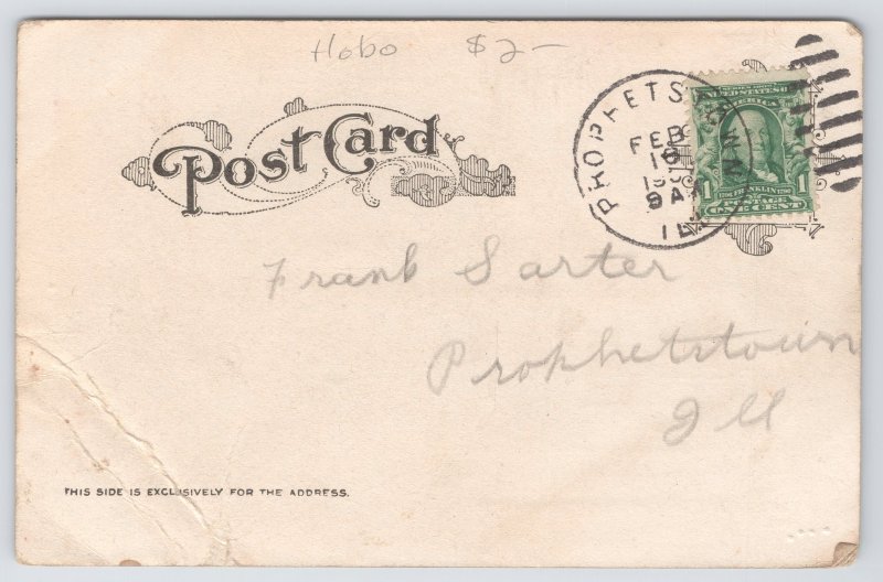 Comics~Hillbilly Chained To Wall Whats The Use~Vintage Postcard