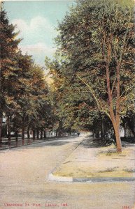 G97/ Linton Indiana Postcard 1908 Vincennes Street East Homes