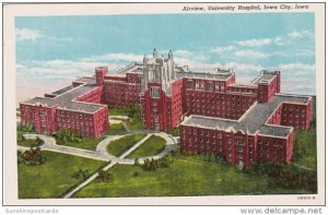 Iowa Iowa City Aerial View University Hospital University Of Iowa Curteich