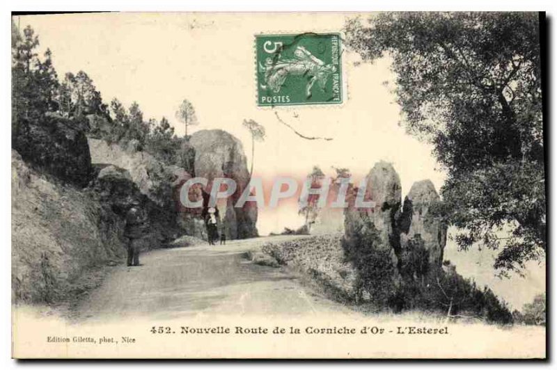 Old Postcard New Road the Corniche d'Or L'Esterel