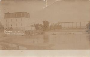 F12/ Scotland South Dakota Postcard RPPC Maxwell's Mill Jim River