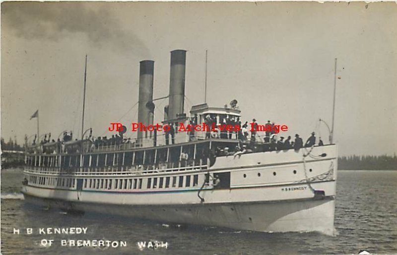 WA, Bremerton, Washington, RPPC, Puget Sound Navigation Co Steamer H.B. Kennedy