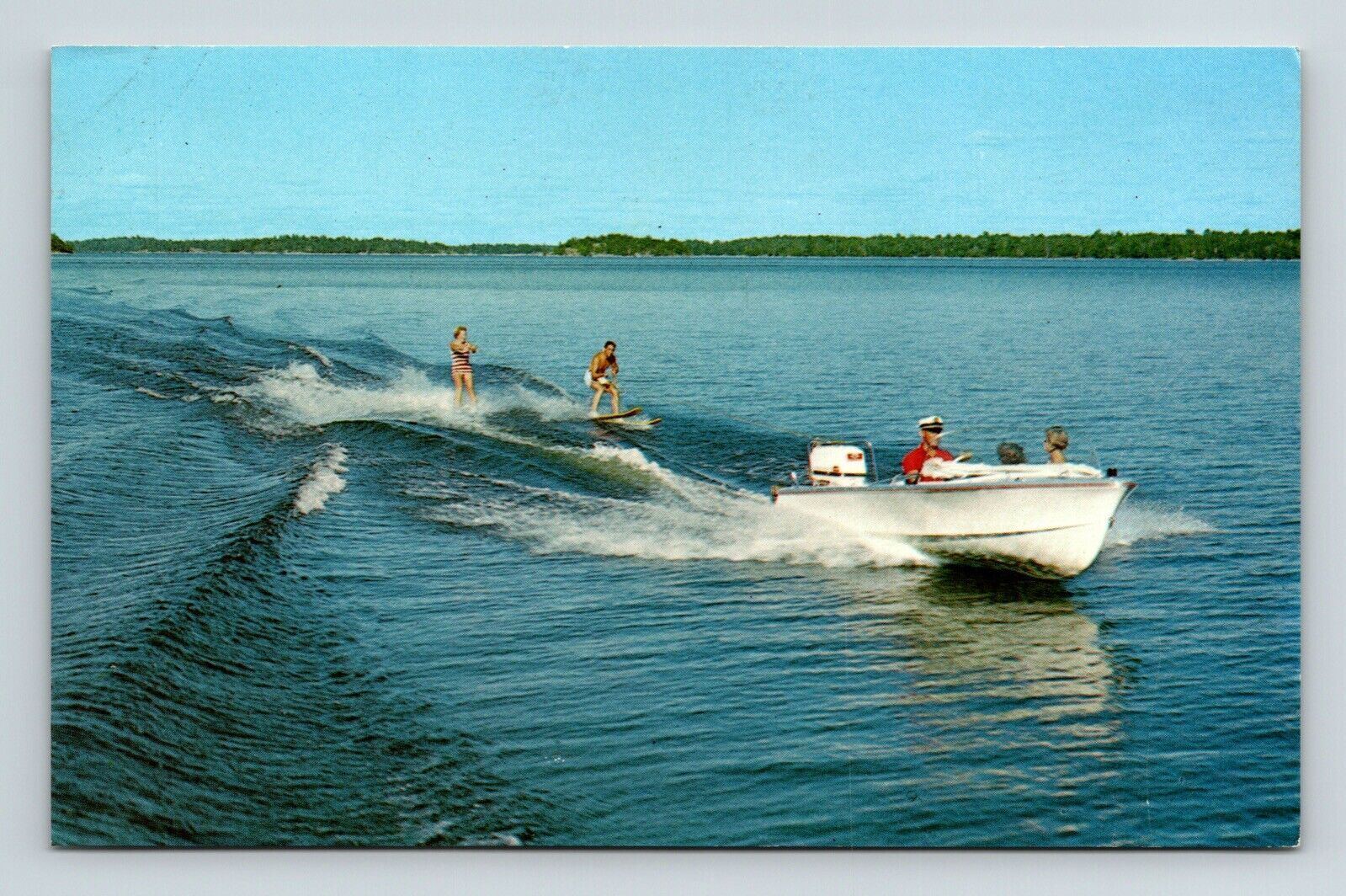 Water Skiing Lake Speed Boat Waves Forest Mike Roberts Berkley UNP