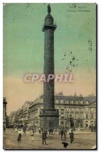 Old Postcard Paris Vendome Column