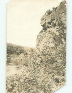 1920's rppc OLD MAN ROCK Taylor Falls - Near Minneapolis Minnesota MN i7101