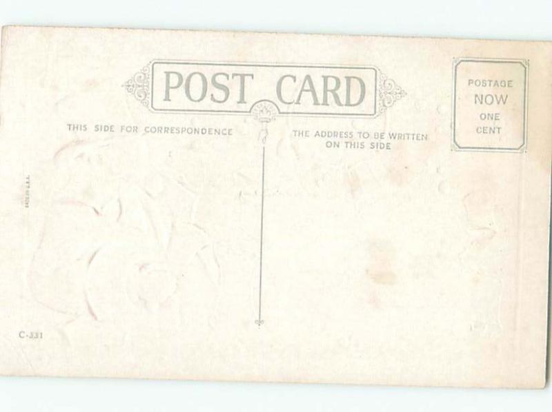 Pre-Linen New Year MAN RINGS BELL AB2416