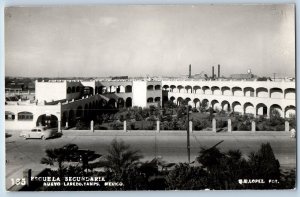 Nuevo Laredo Tamaulipas Mexico Postcard High School c1930's RPPC Photo