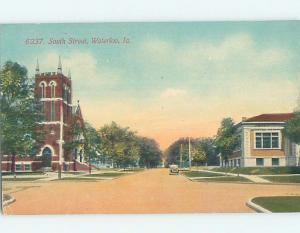 Unused Divided-Back STREET SCENE Waterloo Iowa IA hp2299