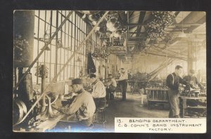 RPPC ELKHART INDIANA CONNS BAND INSTRUMENT FACTORY REAL PHOTO POSTCARD