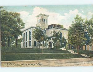 Pre-1907 AMHERST COLLEGE LIBRARY Amherst Massachusetts MA A3210