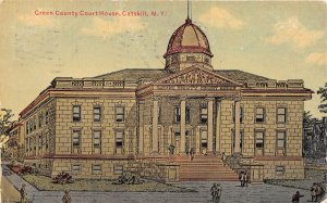 Catskill New York 1911 Postcard Green County Court House