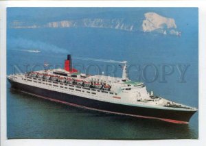 402104 ship Queen Elizabeth 2 on board QE2 postmark postcard