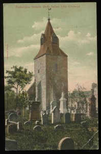 Rutherglen Steeple. Scotland. Old churchyard. Vintage Marcuse, Day & Co postcard