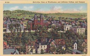 Birds Eye View Of Washington and Jefferson College and Campus Washington Penn...