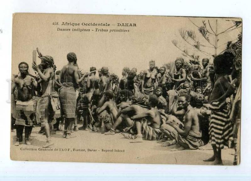 247407 Senegal DAKAR black semi-nudes dances Vintage postcard