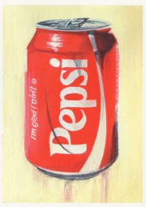I Am Not A Can Of Coca Cola Award Art Pepsi Drink Painting Postcard