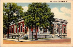 Illinois Champaign Post Office Curteich